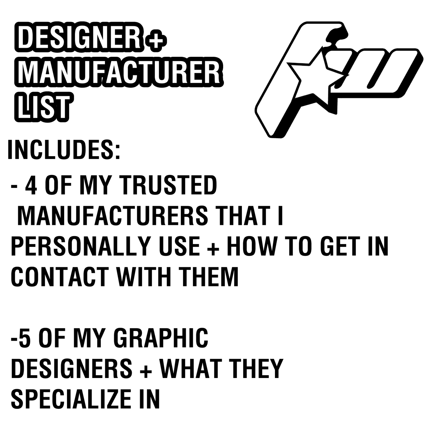 MANUFACTURER+DESIGNER LIST